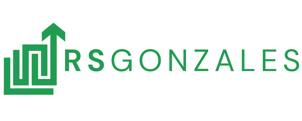 RS Gonzales logo featuring upward growth design, representing HVAC marketing agency focused on SEO and advertising strategies.