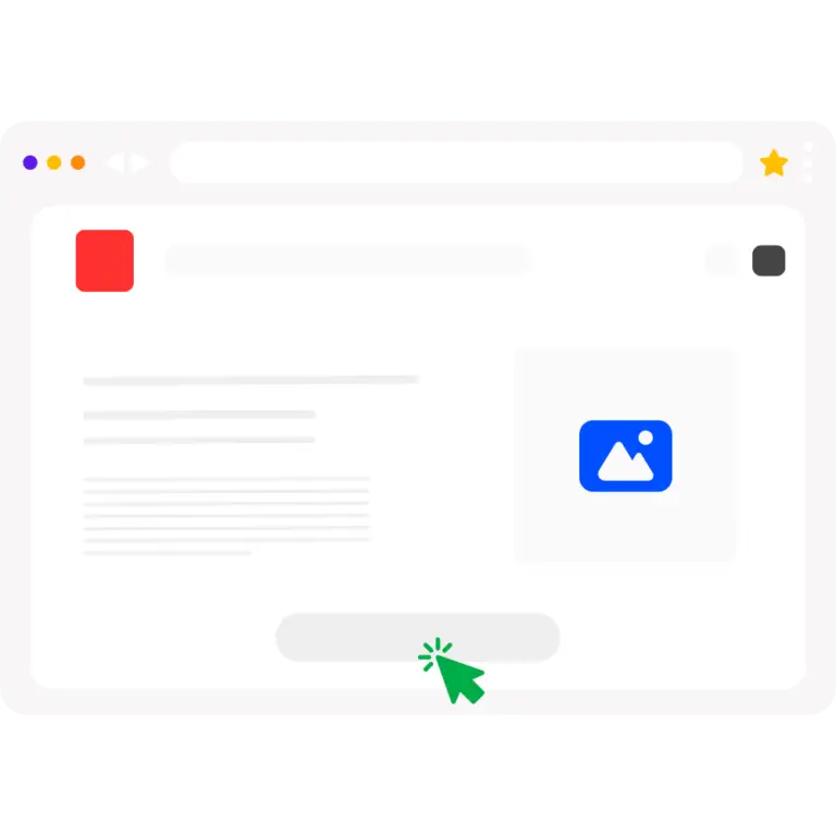 Image of a web design interface featuring a clickable button and an image placeholder, symbolizing digital marketing strategies for small businesses and HVAC lead generation.