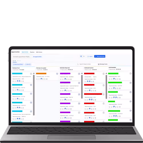 Lead pipeline board open on a laptop | RS Gonzales | HVAC lead capture infrastructure
