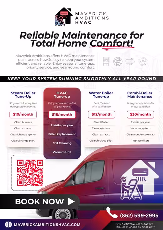 Sales and proposal flyer RS Gonzales designed for Maverick Ambitions HVAC