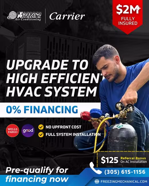 Paid ad creative RS Gonzales designed for Freezing Mechanical HVAC