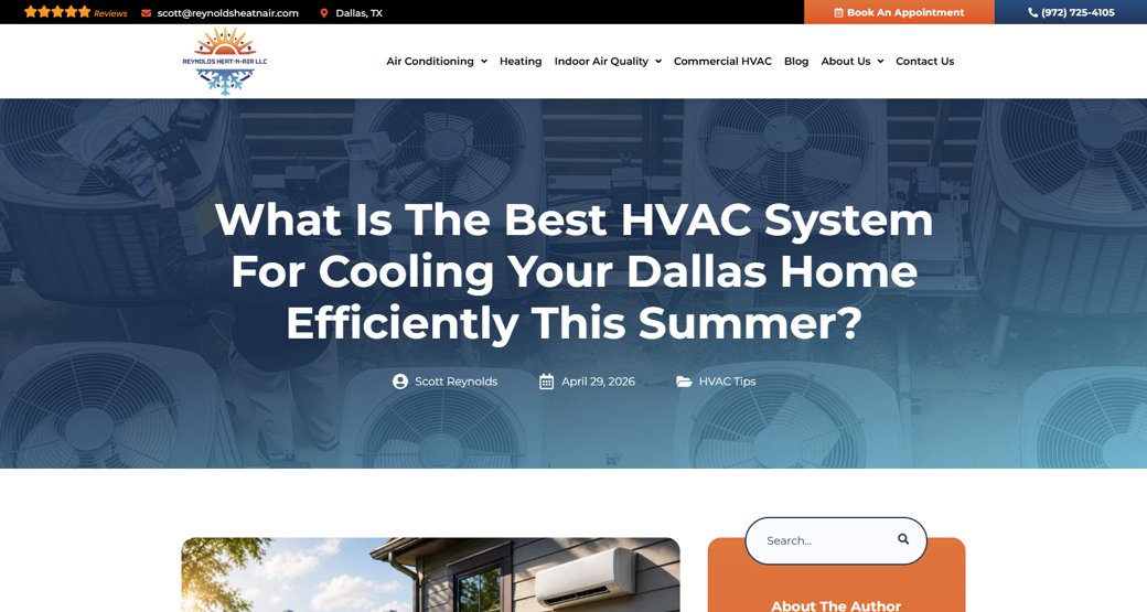 An HVAC blog post answering a homeowner question about the best system for cooling a home