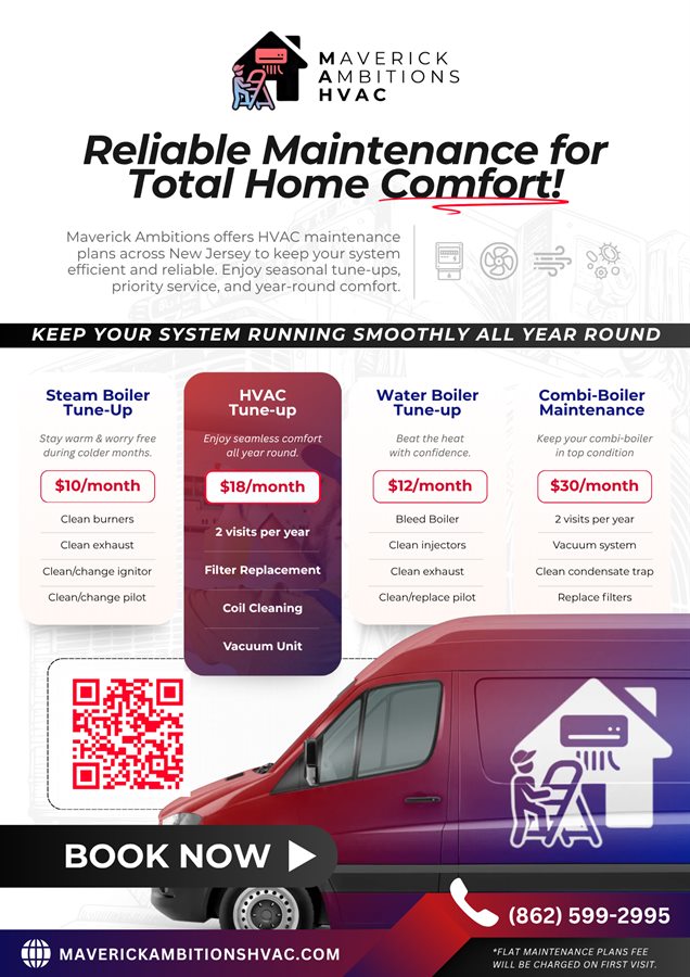 A finished HVAC maintenance-plan proposal graphic