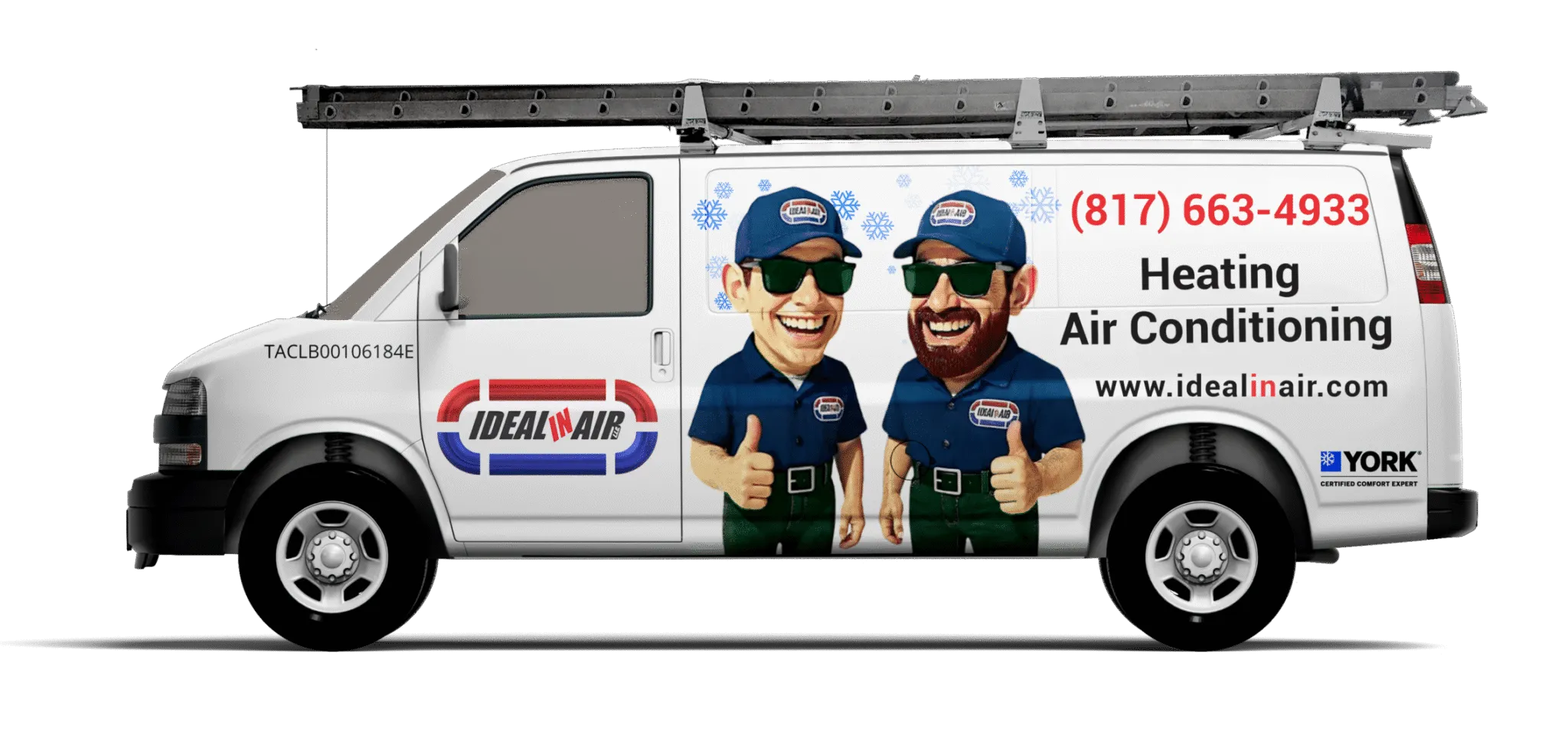 An HVAC service van wrap designed by RS Gonzales for Ideal In Air